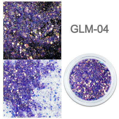 1 staklenka Super holografske šljokice za nokte Svjetlucavi zdepasti kameleonski šesterokutni pahuljice Paillette lak Manikura Svjetlucavi ukrasi za nokte