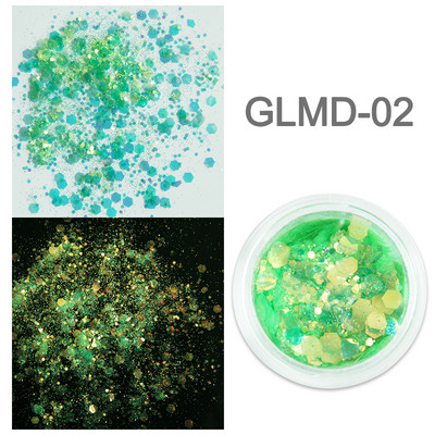 1 staklenka Super holografske šljokice za nokte Svjetlucavi zdepasti kameleonski šesterokutni pahuljice Paillette lak Manikura Svjetlucavi ukrasi za nokte