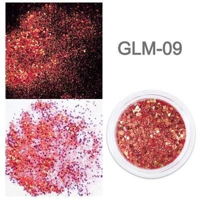 1 staklenka Super holografske šljokice za nokte Svjetlucavi zdepasti kameleonski šesterokutni pahuljice Paillette lak Manikura Svjetlucavi ukrasi za nokte