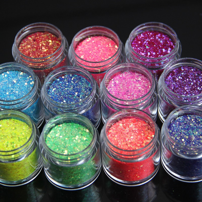 1 staklenka Super holografske šljokice za nokte Svjetlucavi zdepasti kameleonski šesterokutni pahuljice Paillette lak Manikura Svjetlucavi ukrasi za nokte