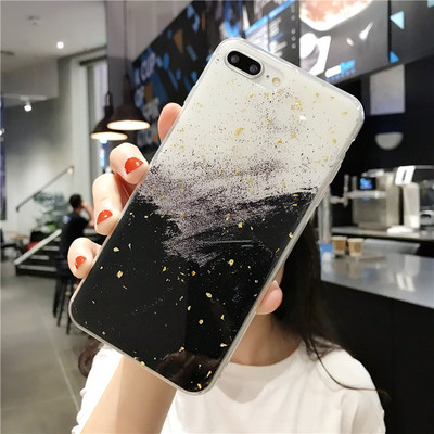 Θήκη τηλεφώνου Lovebay για iPhone 13 12 11 Pro Max 7 8 Plus X XR XS Max 12 SE 2 Luxury Bling Gold Foil Marble Glitter Μαλακό κάλυμμα TPU