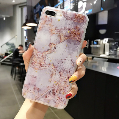 Θήκη τηλεφώνου Lovebay για iPhone 13 12 11 Pro Max 7 8 Plus X XR XS Max 12 SE 2 Luxury Bling Gold Foil Marble Glitter Μαλακό κάλυμμα TPU