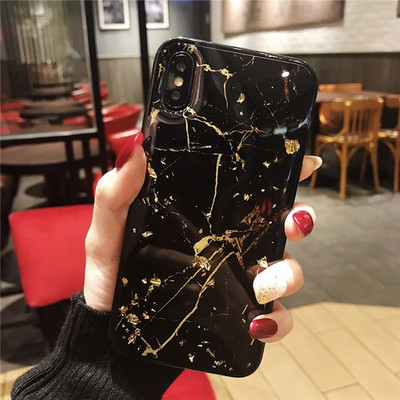 Θήκη τηλεφώνου Lovebay για iPhone 13 12 11 Pro Max 7 8 Plus X XR XS Max 12 SE 2 Luxury Bling Gold Foil Marble Glitter Μαλακό κάλυμμα TPU