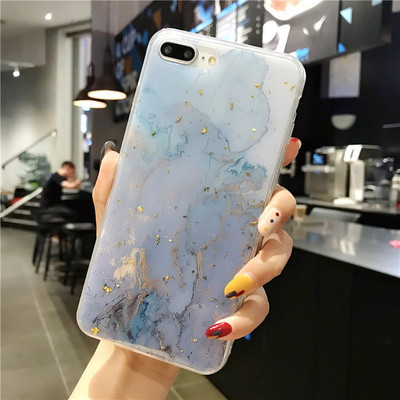 Θήκη τηλεφώνου Lovebay για iPhone 13 12 11 Pro Max 7 8 Plus X XR XS Max 12 SE 2 Luxury Bling Gold Foil Marble Glitter Μαλακό κάλυμμα TPU