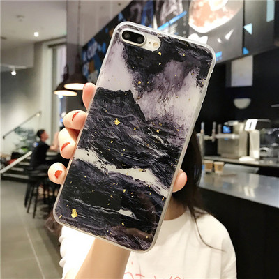 Θήκη τηλεφώνου Lovebay για iPhone 13 12 11 Pro Max 7 8 Plus X XR XS Max 12 SE 2 Luxury Bling Gold Foil Marble Glitter Μαλακό κάλυμμα TPU