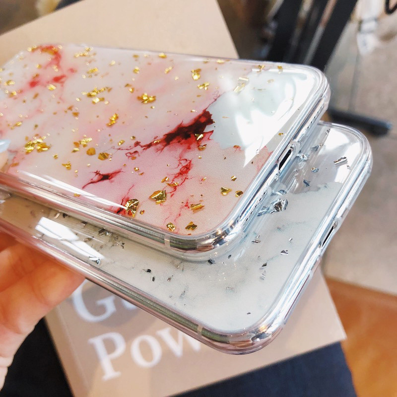 Lovebay tālruņa futrālis iPhone 13 12 11 Pro Max 7 8 Plus X XR XS Max 12 SE 2 Luxury Bling zelta folijas marmora mirdzošs mīksts TPU vāciņš