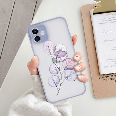 Θήκη Cute Flowers Pattern για iPhone 11 12 13 14 Pro Max X XR XS Max 7 8 Plus 12 13 Mini SE Διαφανές ματ αντικραδασμικό κάλυμμα
