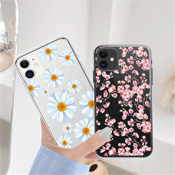 Θήκη Art Flowers Pattern για iPhone 12 11 Pro Max XS Max XR X 6 6S 7 8 Plus 5 5S SE 2020 12 Mini 13 Pro Max Soft TPU Clear Cover