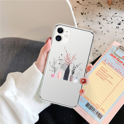 Калъф Art Flowers Pattern Case за iPhone 12 11 Pro Max XS Max XR X 6 6S 7 8 Plus 5 5S SE 2020 12 Mini 13 Pro Max Soft TPU Clear Cover