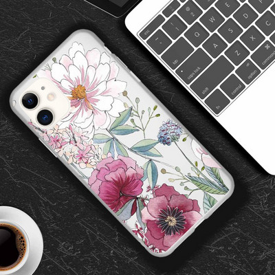 Lovebay ilus lilleline ümbris iPhone`ile 13 12 11 14 Pro Max XS Max XR X 7 8 6 Plus 5 5S 2020 12 Mini Matt pehme TPU läbipaistev kate