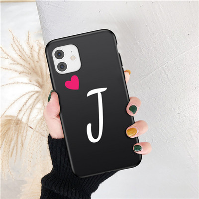 Armas roosa Love Heart telefoniümbris iPhone 13 Pro Max 13 Mini 12Pro 12 11 Pro Max jaoks, algustäht A kuni Z Pehme silikoonist tagakaas