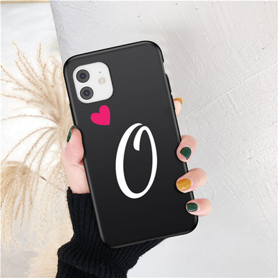 Armas roosa Love Heart telefoniümbris iPhone 13 Pro Max 13 Mini 12Pro 12 11 Pro Max jaoks, algustäht A kuni Z Pehme silikoonist tagakaas