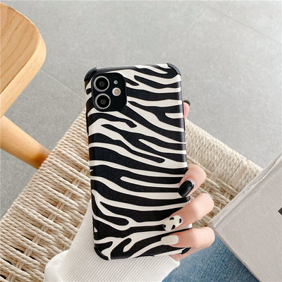 Telefonska maska sa crtanim zebrastim prugama za iPhone 14 13 12 11 Pro Max XR Xs XSMax X 12 13 Mini 7 8 Plus Leopard stražnji poklopac otporan na udarce