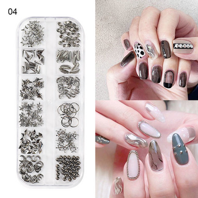 6 tinkleliai natūralūs abalone jūros kriauklės nagų dailės dekoravimas 3D netaisyklingo gabalo fragmentai tekstūros dribsniai nagų žavesiai manikiūro aksesuarai