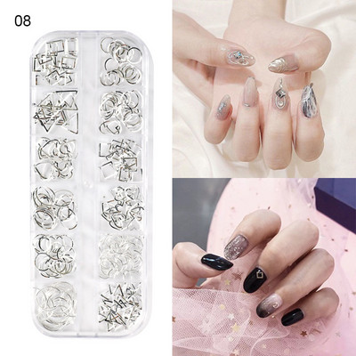 6 tinkleliai natūralūs abalone jūros kriauklės nagų dailės dekoravimas 3D netaisyklingo gabalo fragmentai tekstūros dribsniai nagų žavesiai manikiūro aksesuarai