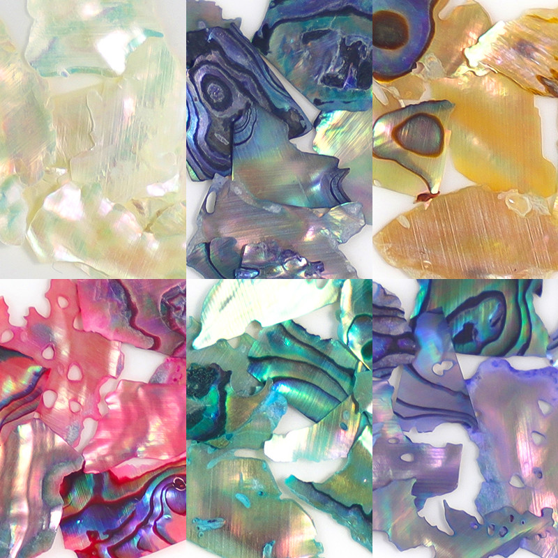 6 tinkleliai natūralūs abalone jūros kriauklės nagų dailės dekoravimas 3D netaisyklingo gabalo fragmentai tekstūros dribsniai nagų žavesiai manikiūro aksesuarai