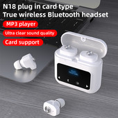 Căști Bluetooth N18 MP3 Mini control tactil Căști fără fir Reducerea zgomotului Căști HiFi Suport card TF Music MP3 Player