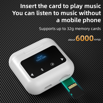 Ακουστικά Bluetooth N18 MP3 Mini Touch Control Ασύρματα ακουστικά Μείωση θορύβου Ακουστικά HiFi Υποστήριξη κάρτας TF Music MP3 Player