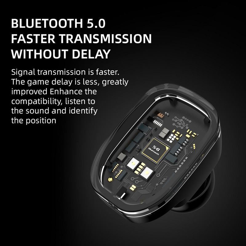 Căști Bluetooth N18 MP3 Mini control tactil Căști fără fir Reducerea zgomotului Căști HiFi Suport card TF Music MP3 Player