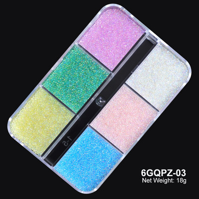 Nail Art AB Caviar Mărgele Strasuri pentru unghii Cristal 3D Mingi minuscule de sticlă Decorare Micro margele Unghii Charms Accesorii pentru manichiură