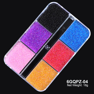 Nail Art AB Caviar Mărgele Strasuri pentru unghii Cristal 3D Mingi minuscule de sticlă Decorare Micro margele Unghii Charms Accesorii pentru manichiură