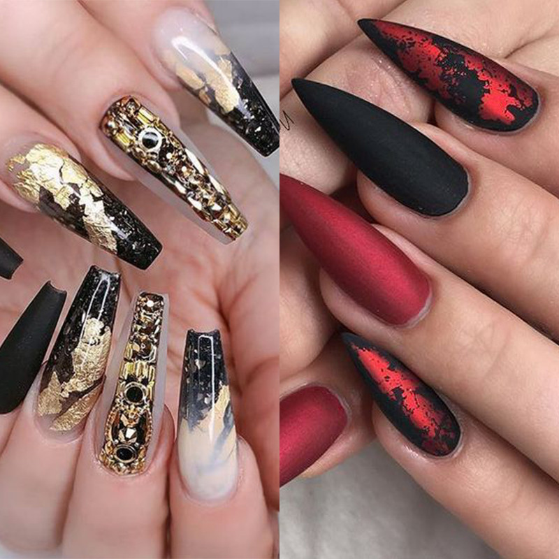 1 кутия Златни алуминиеви люспи Nail Art Glitter Paillette Пайети Неправилен пигмент Златно фолио Хартиени люспи Хромирани декорации за нокти