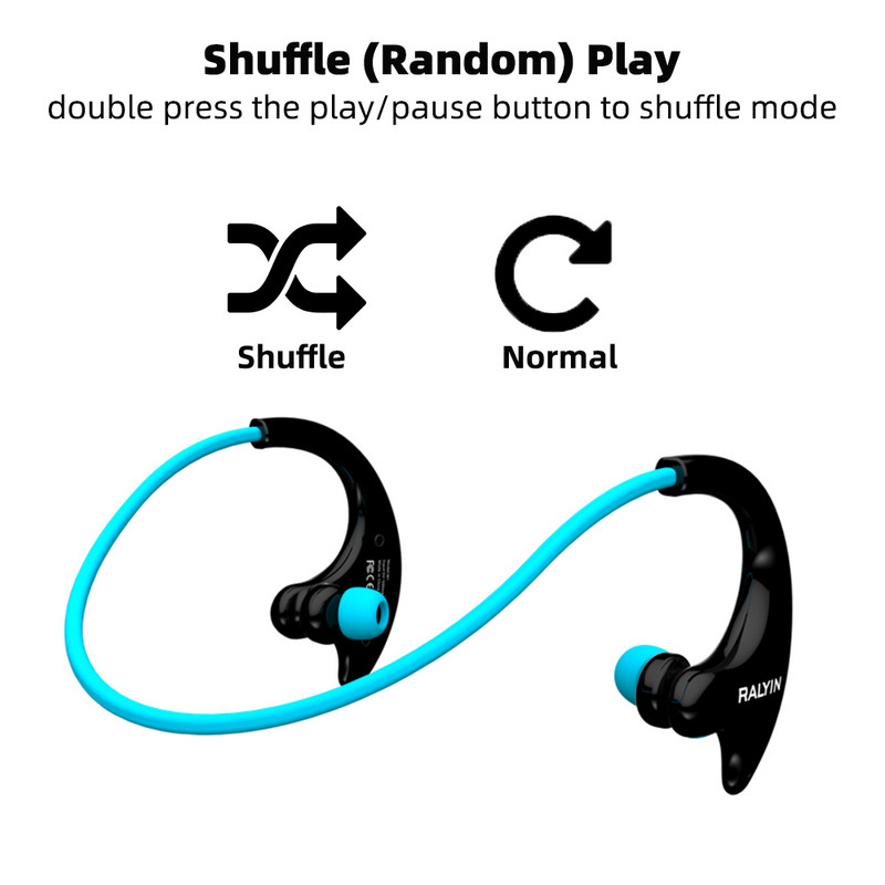 Ralyin/Newsmy 8GB mp3 music player bluetooth ακουστικά αθλητικά αδιάβροχα ασύρματα ακουστικά bluetooth ακουστικά για τηλέφωνο