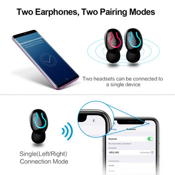 HBQ Q66 TWS Bluetooth 5.0 слушалки Безжични слушалки Спортни водоустойчиви стерео слушалки с двоен микрофон 6000mAh кутия за зареждане на батерията