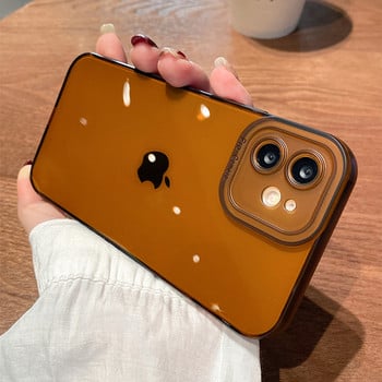 Защита на камерата Меки прозрачни калъфи за телефони за iPhone 13 Pro Max 12 11 XS Max XR X 7 8 Plus 13Pro 14 Удароустойчив прозрачен капак