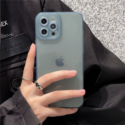 Kaamera kaitse Pehmed läbipaistvad telefoniümbrised iPhone 13 Pro Max 12 11 XS Max XR X 7 8 Plus 13Pro 14 löögikindel läbipaistev kate