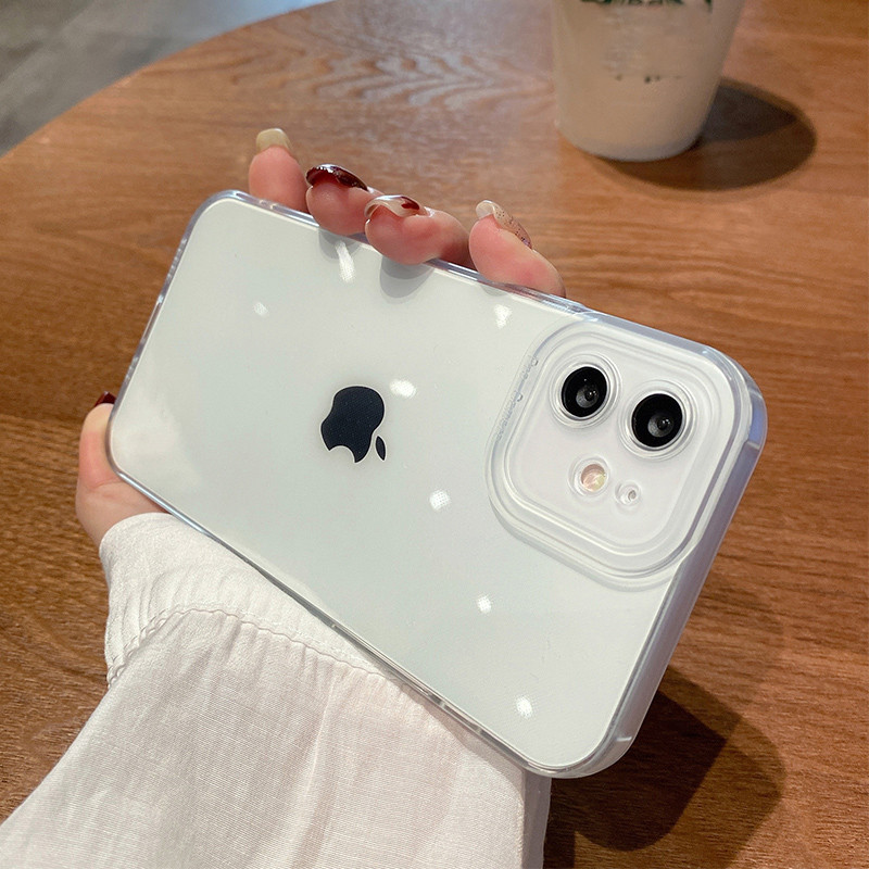 Kameras aizsardzība Mīksti caurspīdīgi tālruņu futrāļi iPhone 13 Pro Max 12 11 XS Max XR X 7 8 Plus 13Pro 14 Triecienizturīgs caurspīdīgs vāciņš