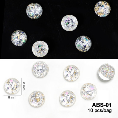 Akrilni ukrasi za nokte 3D poluokrugli zeleni crveni plavi kuglični nokti od aluminijske folije nakit privjesci ukrasi dodaci za manikuru