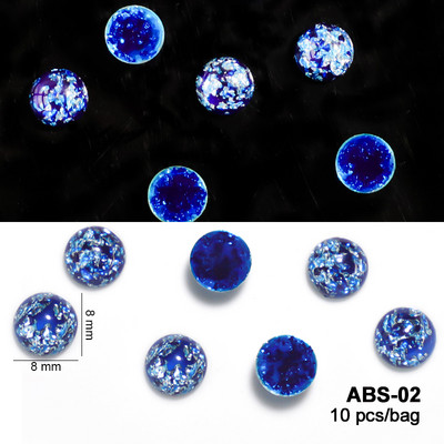 Akrilni ukrasi za nokte 3D poluokrugli zeleni crveni plavi kuglični nokti od aluminijske folije nakit privjesci ukrasi dodaci za manikuru