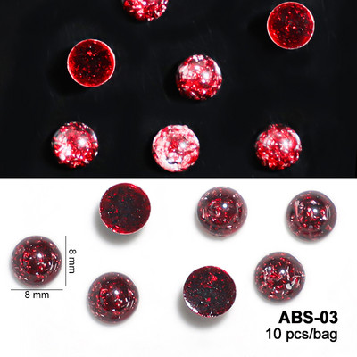 Akrilni ukrasi za nokte 3D poluokrugli zeleni crveni plavi kuglični nokti od aluminijske folije nakit privjesci ukrasi dodaci za manikuru