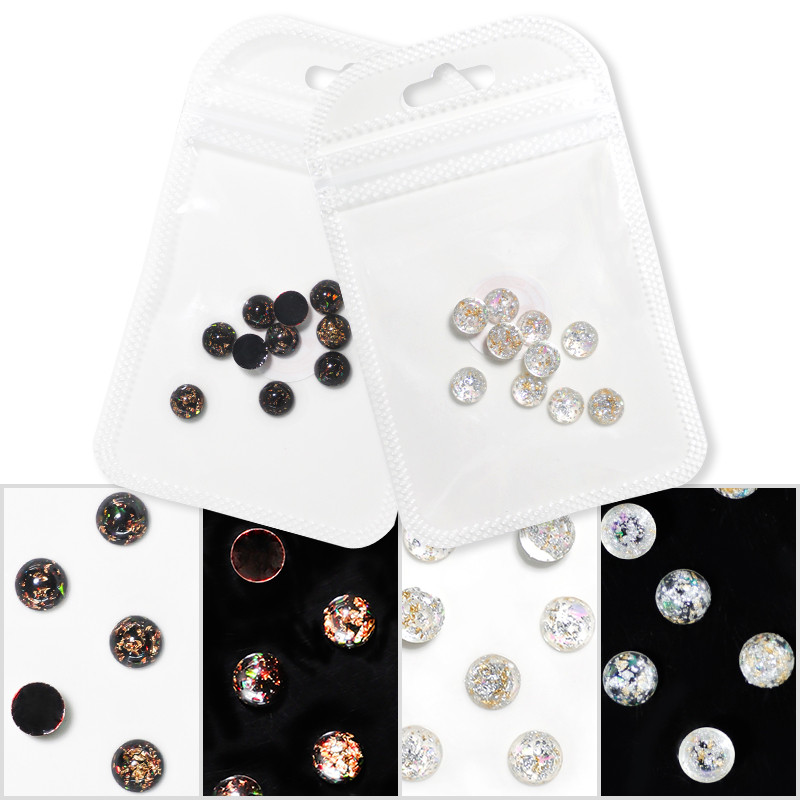 Akrilni ukrasi za nokte 3D poluokrugli zeleni crveni plavi kuglični nokti od aluminijske folije nakit privjesci ukrasi dodaci za manikuru