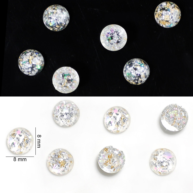 Akrilni ukrasi za nokte 3D poluokrugli zeleni crveni plavi kuglični nokti od aluminijske folije nakit privjesci ukrasi dodaci za manikuru