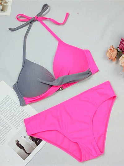 Costum de baie sexy pentru femei 2022 nou set bikini push up costume de baie solide pentru femei costum de baie brazilian pentru femei Set 2 piese