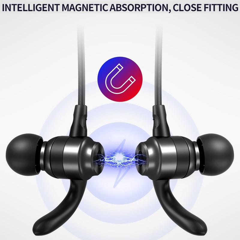 „Picun H18X“ belaidės „Bluetooth“ ausinės V5.0 IPX7, vandeniui atsparios sportinės ausinės, magnetinės konstrukcijos, kaklo juostos stereofoninės ausinės, skirtos telefono kompiuteriui