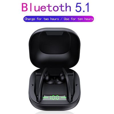 Power HBQ Pro Q62 TWS Wireless 5.1 Bluebooth Ακουστικά Stereo Sport Ear Hook Ακουστικά 950mah Αδιάβροχα ακουστικά με HD MIC