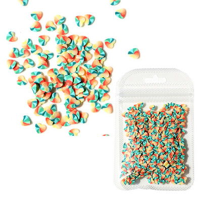 Love Nail Art flitterek Red Flake Nail Art Dekorációk Agyag Szelet Drágakövek Valentin-napi Manikűr tervezés Professzionális kiegészítők