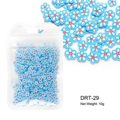 10g/zsák Gyümölcs szeletek Körömdíszek Karácsonyi Mikulás Virágok 3D Polimer Flitterek Agyag Design Matricák Barkács köröm Kiegészítők