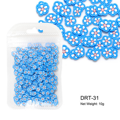 10g/zsák Gyümölcs szeletek Körömdíszek Karácsonyi Mikulás Virágok 3D Polimer Flitterek Agyag Design Matricák Barkács köröm Kiegészítők