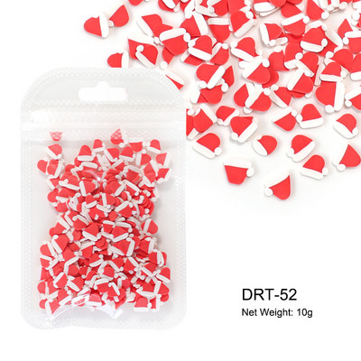 10g/zsák Gyümölcs szeletek Körömdíszek Karácsonyi Mikulás Virágok 3D Polimer Flitterek Agyag Design Matricák Barkács köröm Kiegészítők