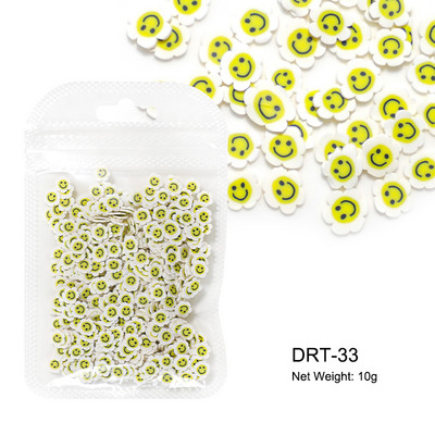 10g/zsák Gyümölcs szeletek Körömdíszek Karácsonyi Mikulás Virágok 3D Polimer Flitterek Agyag Design Matricák Barkács köröm Kiegészítők