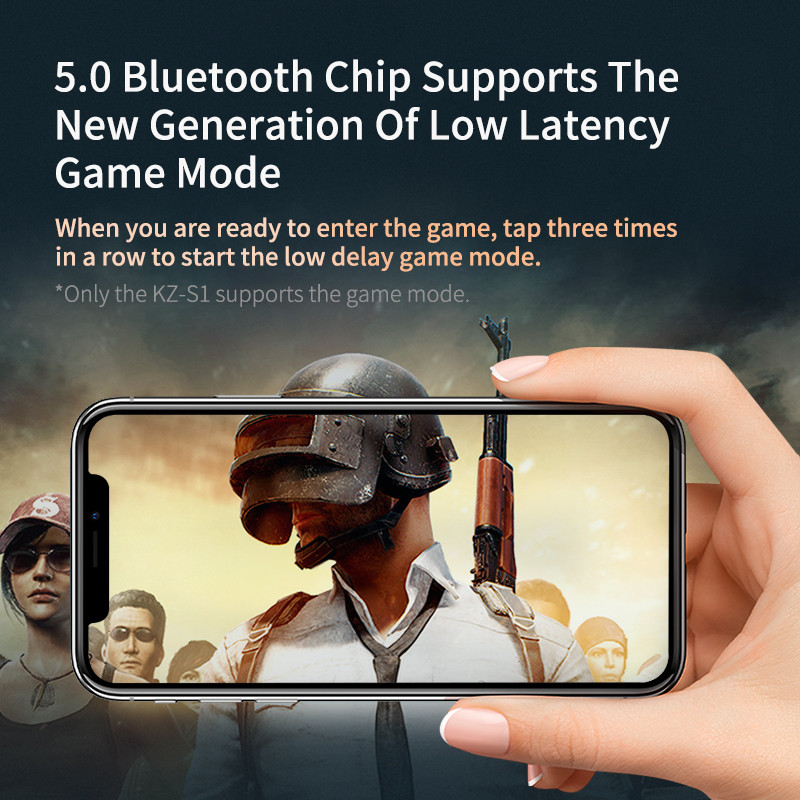 Τα νεότερα ακουστικά KZ S1 S1D TWS ασύρματα Bluetooth 5.0 Ακουστικά αφής Ακουστικά δυναμικής υβριδικής μονάδας προγράμματος οδήγησης Ακουστικά ακύρωσης θορύβου