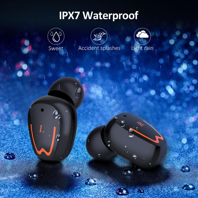 V1 TWS Bluetooth 5.0 slušalice bežične Bluetooth slušalice s poništavanjem buke IPX7 vodootporne sportske slušalice s kućištem za punjenje
