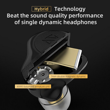 KZ S2 TWS True Wireless Earbuds Bluetooth 5.0 Hybrid 1DD+1BA in-ear ακουστικό αφής Ακύρωση θορύβου Ακουστικά αθλητικών παιχνιδιών
