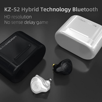 KZ S2 TWS True Wireless Earbuds Bluetooth 5.0 Hybrid 1DD+1BA in-ear ακουστικό αφής Ακύρωση θορύβου Ακουστικά αθλητικών παιχνιδιών