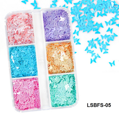 Olajfestés Pillangós körömmatricák Macaron Color Nails Art Glitter Flakes Manikűr Köröm kellékek Professzionális barkács kiegészítők