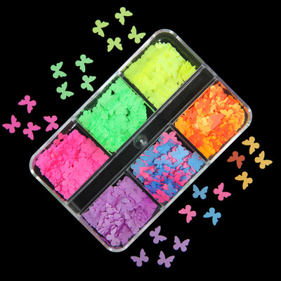 Olajfestés Pillangós körömmatricák Macaron Color Nails Art Glitter Flakes Manikűr Köröm kellékek Professzionális barkács kiegészítők